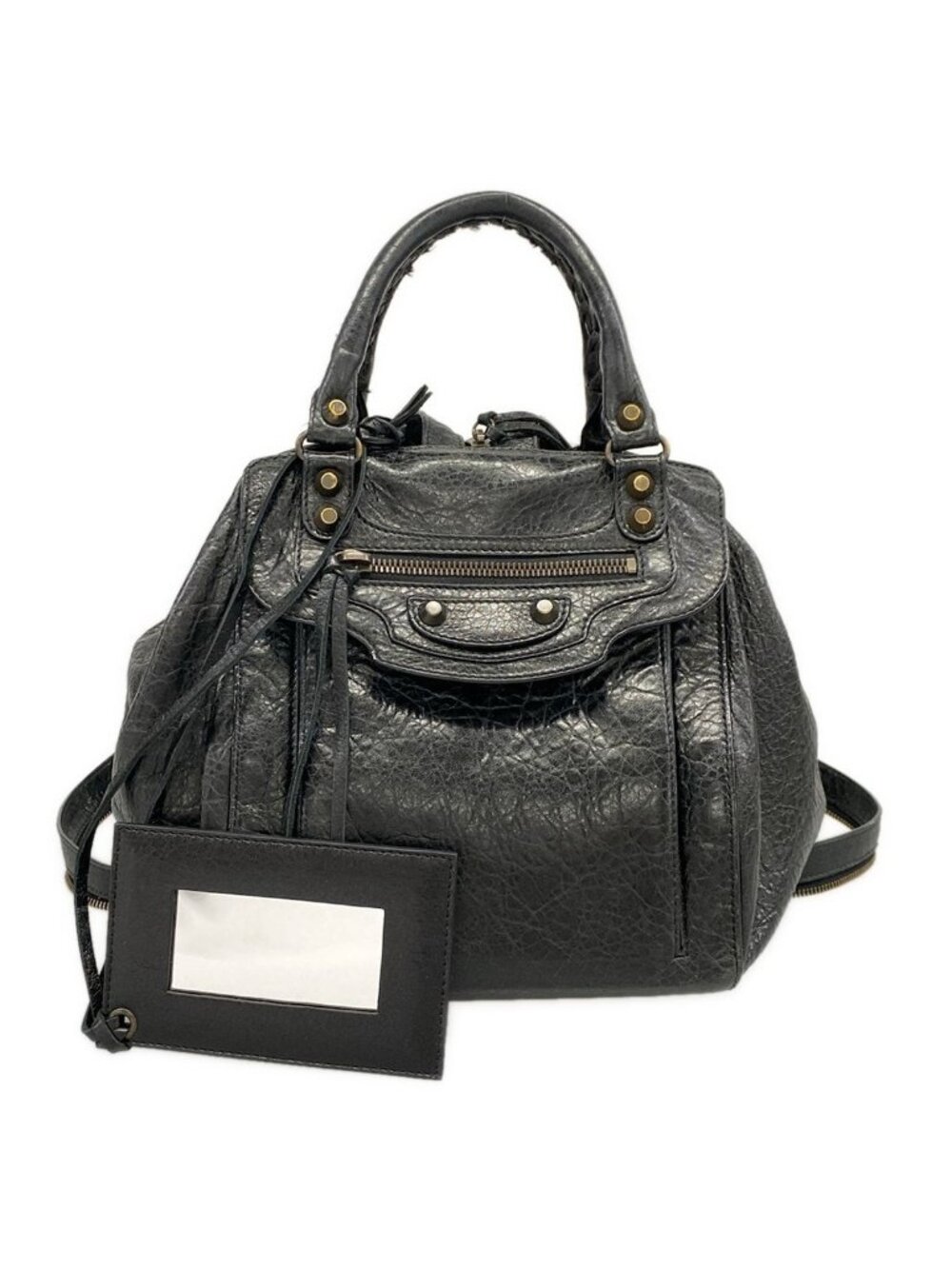 Balenciaga Backpack Classic Zip Traveler Small Black 3way Leather